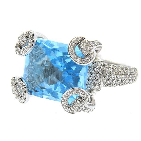 gucci blue topaz ring|Gucci horsebit fine jewelry.